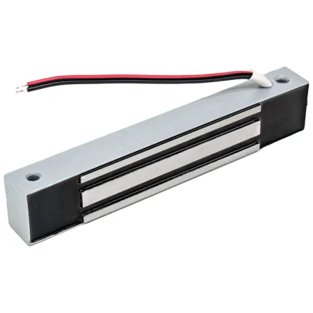 Электромагнитный замок AccordTec ML-100K с планкой, серебряный металлик