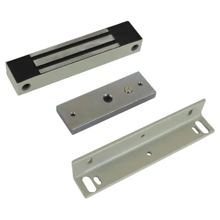 Электромагнитный замок AccordTec ML-180K с уголком, серый