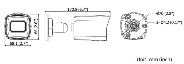 Уличная IP-камера 4Мп HiWatch DS-I400(D) (4 мм) с подсветкой EXIR 2.0