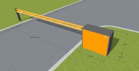 Откатной механический шлагбаум Hurde Block-A1 Combo 7 (11-47)
