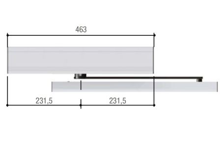 Привод Came FLUO-SW3, короб 463 мм, вес створки до 300 кг (818SW-0020)