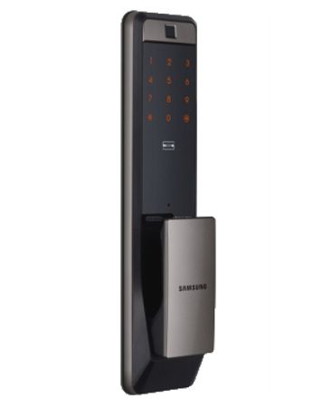 Электронный замок биометрический Samsung SHP DP-609 Silver с отпечатком пальца (одноригельный)
