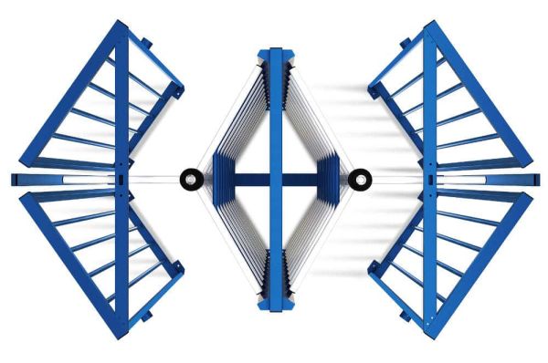 Турникет полноростовой двухпроходной PERCo-RTD-20.1 уличный с электроприводом