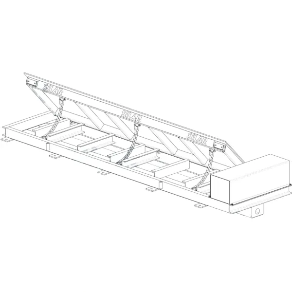 Дорожный блокиратор Silar ПЗП 2500ЭМЗ с боковым приводом, электромеханический заглубляемый