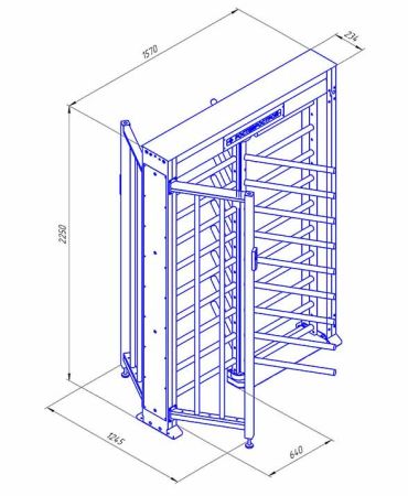 Турникет уличный полноростовой Ростов-Дон ПР1Л/3М2-У