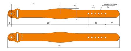 Силиконовый RFID-браслет Mifare Plus EV2 4K, UID 4/7 byte (жен./дет.)
