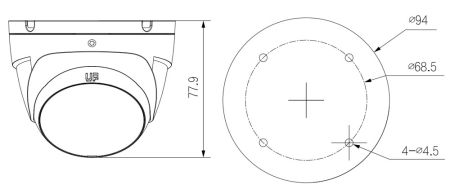 HD-CVI видеокамера 2Мп Dahua DH-HAC-T2A21P-U-0280B, IP67, с ИК-подсветкой до 30 м