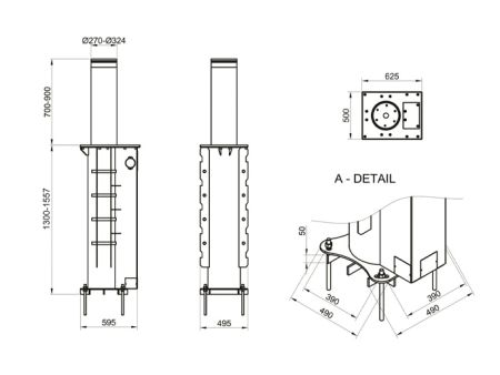 Блокиратор автоматический выдвижной Came RBD 275H900, 2 болларда