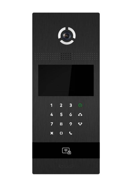 Вызывная видеопанель Bas-IP AA-12B Black многоабонентская с мобильным доступом и считывателем карт