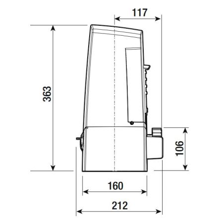 Привод 24 В Came BXV10AGS для откатных ворот до 1000 кг