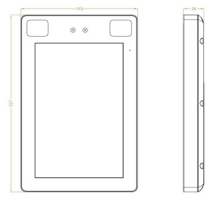 Антивандальный уличный терминал распознавания лиц ZKTeco ProFaceX [CH] (EM) с кронштейном крепления на турникет