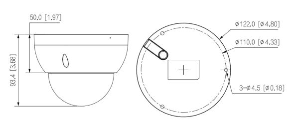 Сетевая купольная IP-видеокамера 2Мп Dahua DH-IPC-HDBW2241RP-ZS с ИИ