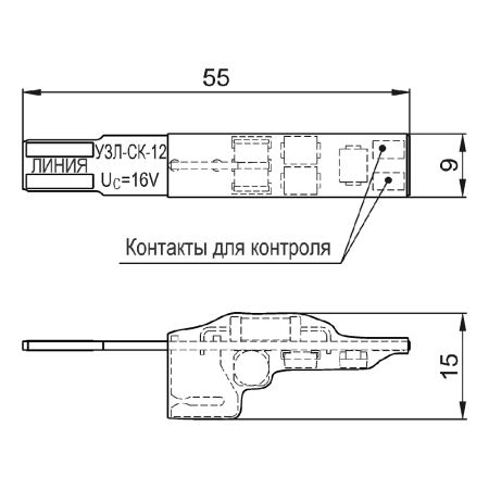 Устройство защиты оборудования в линиях систем сигнализации Тахион УЗЛ-СК-24, кроссовое