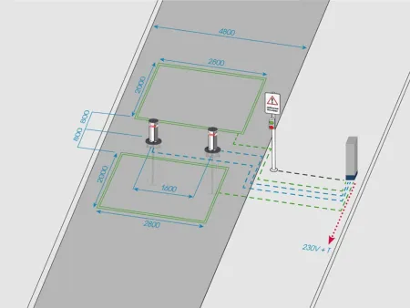 Гидравлический боллард Блокпост P600 нержавеющей стали