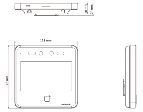 Биометрический терминал доступа HikVision DS-K1T642E по распознаванию лиц