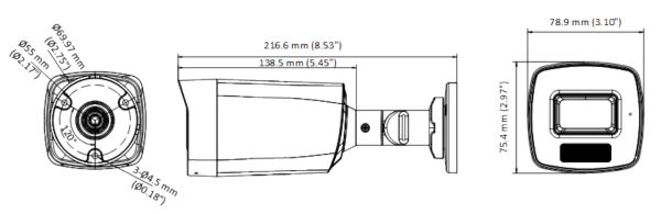 Уличная HD-TVI видеокамера HiWatch DS-T220A (6 мм) с технологией AoC и двумя подсветками до 40 м