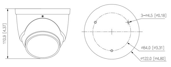 IP-видеокамера уличная 4Мп TiOS Dahua DH-IPC-HDW3449HP-AS-PV-0280B-S5 с ИИ и активным сдерживанием