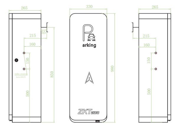 Автоматический шлагбаум ZKTeco BGM460R с телескопической стрелой 6 метров