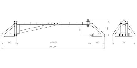 Противотаранный ручной шлагбаум Фантом F4B-R, 4 м