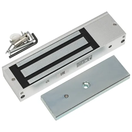 Электромагнитный замок AccordTec ML-500AL с герконом и датчиком Холла, серебро