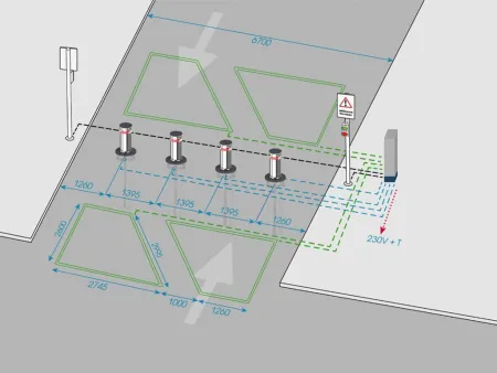 Гидравлический боллард Блокпост Т600 RAL Telescopic