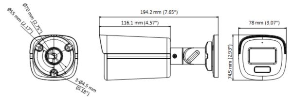 Уличная HD-TVI видеокамера 2Мп HikVision ColorVu DS-2CE12DF3T-FS (2.8 мм) с микрофоном (AoC)