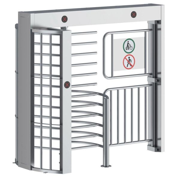 Полноростовой роторный турникет Блокпост Спектр СТ 3 с калиткой для велосипеда