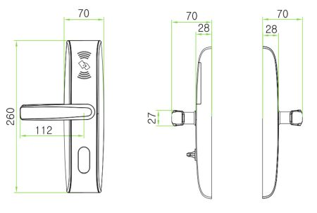 Электронный замок для гостиниц ZKTeco LH4000 с RFID считывателем Mifare