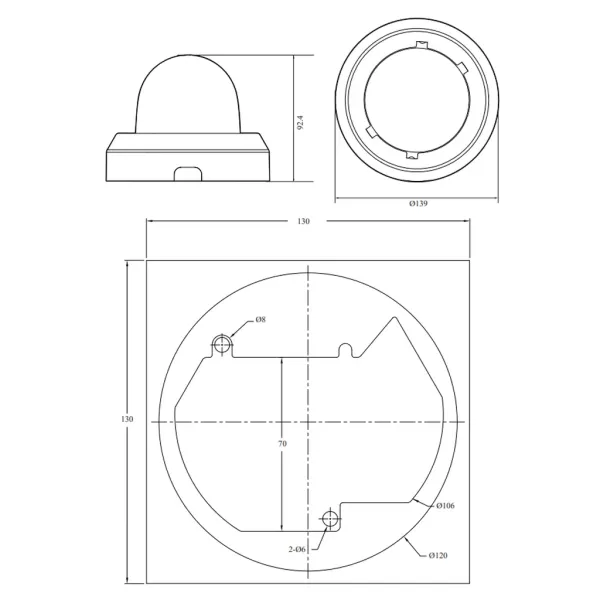 IP-видеокамера 2Мп Rubezh RV-3NCD2165-P (2.8-12)