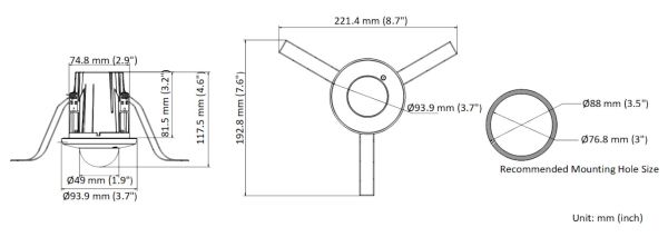 Миникупольная IP-видеокамера 4Мп HikVision DS-2CD2E43G2-U (2.8 мм) с технологией AcuSense