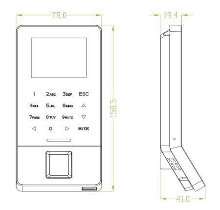 Биометрический терминал ZKTeco F22 (ID+ADMS) со считывателем отпечатка и карт EM-Marine