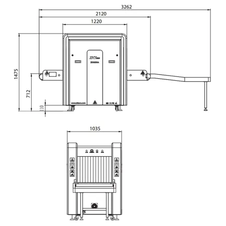 Рентгеновский интроскоп ZKTeco ZKX6550A для ручной клади