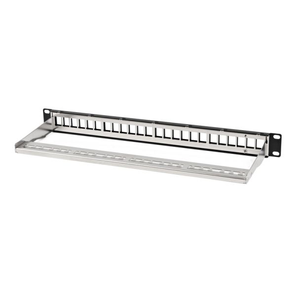 Патч-панель Hyperline PPBL3-19-24-SH-RM, 19", 24 порта, Flat Type, 1U
