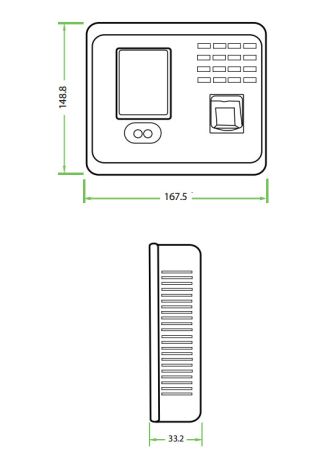 Биометрический терминал учёта рабочего времени ZKTeco MB360 [EM] ADMS по лицу, отпечатку и карте EM-Marine