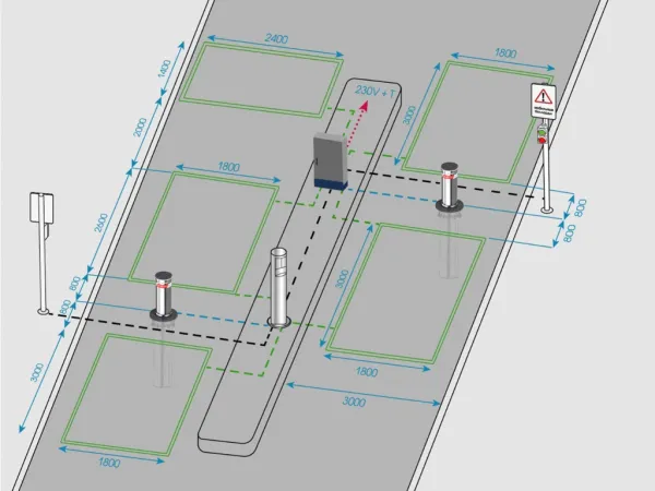 Гидравлический боллард Блокпост Т600 Telescopic из нержавеющей стали