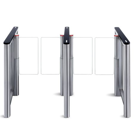 Турникет распашной двухпроходной PERCo ST-11M «Скоростной проход» со считывателями, крышками из искусственного камня и створками 300 мм
