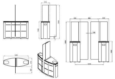 Турникет раздвижной двухпроходной Came Sliding Gate SG90, 900 мм, створки 2000 мм (SG90T-DBL)
