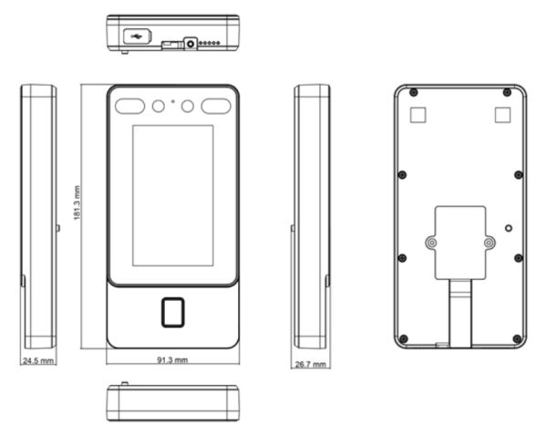 Терминал доступа Wi-Fi HikVision DS-K1T342MFWX с распознаванием лиц, карт Mifare и отпечатков