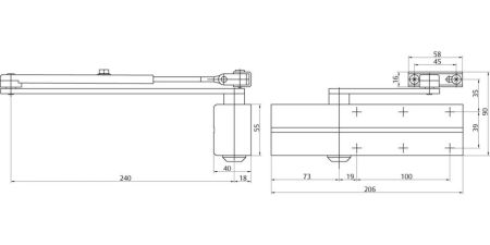 Дверной доводчик Assa Abloy DC140 (без тяги)