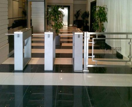 Турникет-трипод тумбовый PERCo-TTD-03.2S из нержавеющей стали (с планками)