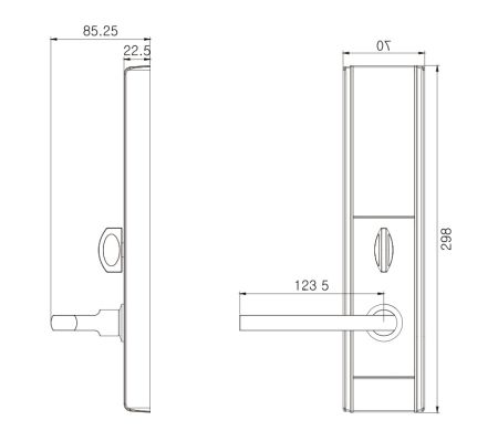 Электронный замок ZKTeco ZL500 с RFID считывателем Mifare