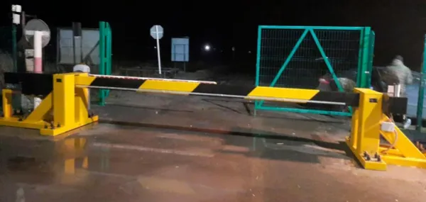 Противотаранный шлагбаум откатной ПШО-СБ электромеханический, 20 тонн