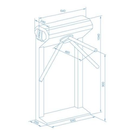 Электронная проходная PERCo-KT02.9 с активированным ПО PERCo-SS01