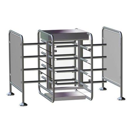 Двухпроходный роторный четырехлопастной полуростовой турникет Gotschlich Vario 1300 D-90 (6VAR13D4A)