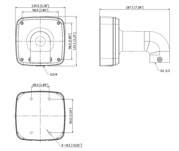 Кронштейн для видеокамер Dahua DH-PFB302S, настенный