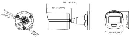 Уличная HD-TVI видеокамера 2Мп HikVision ColorVu DS-2CE10DF3T-FS (3.6 мм) с микрофоном (AoC)