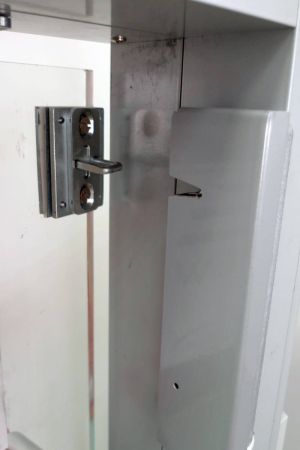 Электромагнитный замок "защелка" AL-250UZ с монтажным комплектом на стекло MK AL-250UZ-Glass