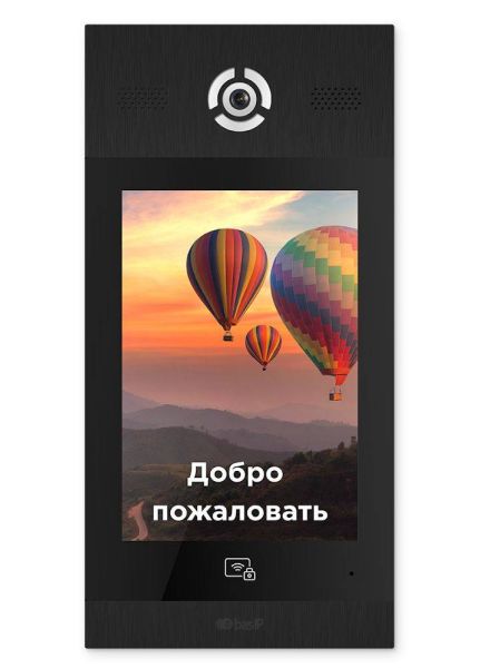 Многоабонентская вызывная панель 10" Bas-IP AA-14FB Black с распознаванием лиц