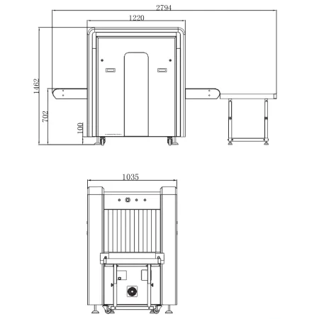Рентгеновский интроскоп ZKTeco ZKX6550 двухэнергетический для ручной клади