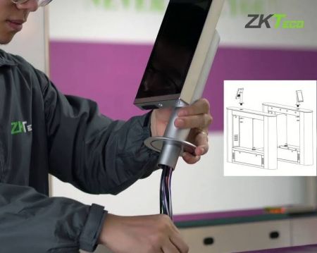 Биометрический считыватель ZKTeco FaceDepot-7B [CH] EM с кронштейном для установки на турникет